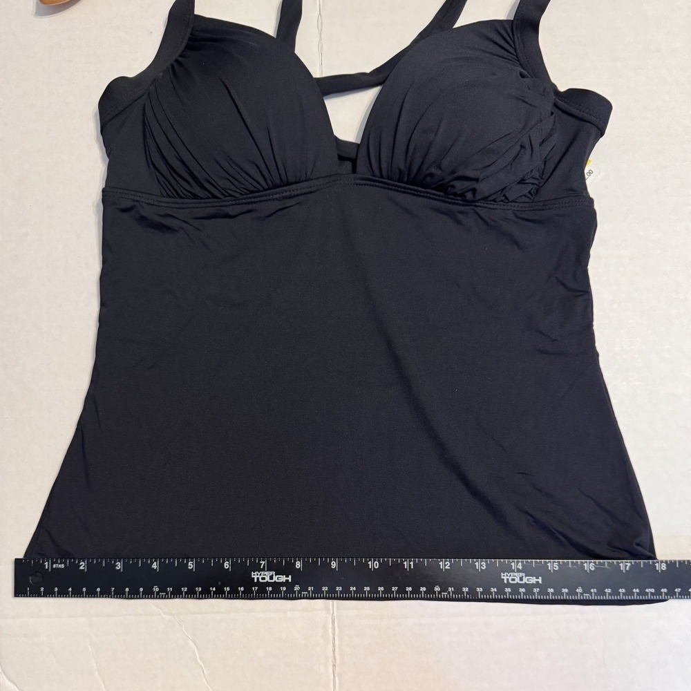 Cole of California Tankini Top Women Medium Black Swimsuit Convertible NEW - Picture 15 of 15